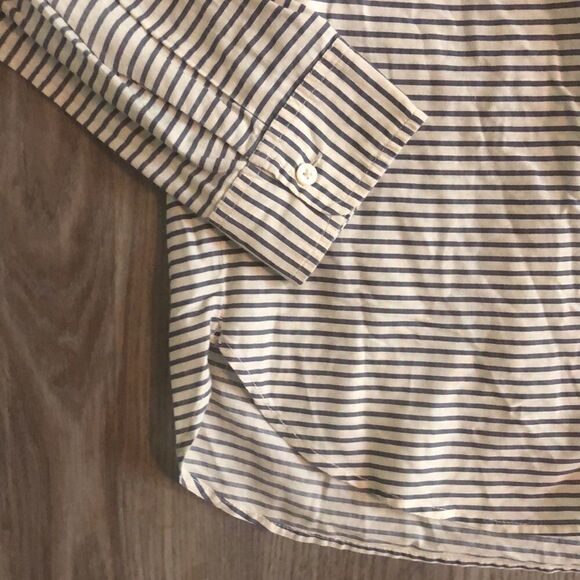 J.CREW 100% COTTON PULLOVER LIGHTWEIGHT BLOUSE RED WHITE AND BLUE SIZE SMALL - Picture 5 of 8